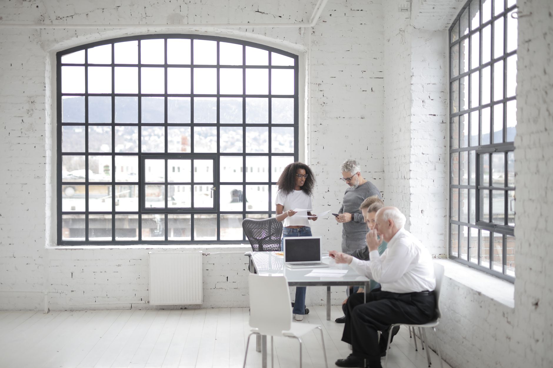 Editorial team brainstorming session