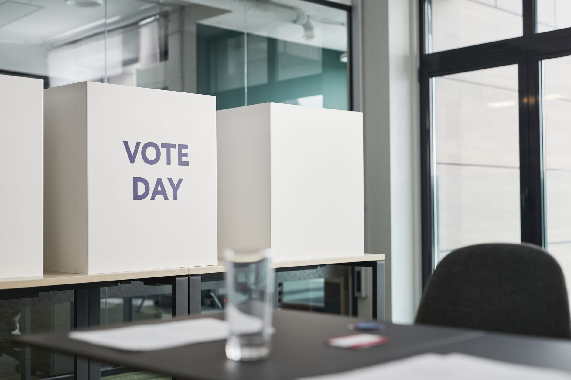 Parliamentary voting booths